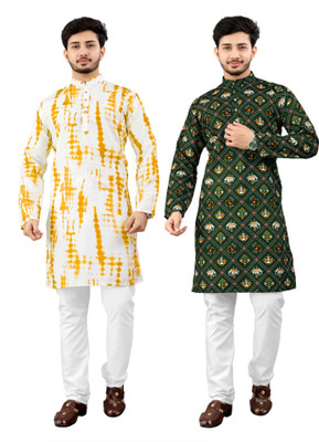 DHASU TRENDZ Men Printed Straight Kurta(Multicolor)