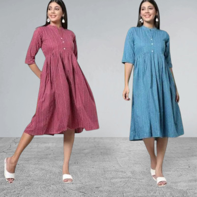 U CREATION Women Printed Anarkali Kurta(Multicolor)