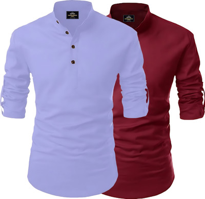 Fashion Marts Men Solid Straight Kurta(Multicolor)