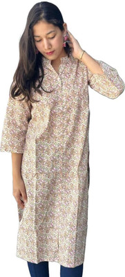 MRIDA Women Floral Print Straight Kurta(Multicolor)