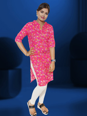 PSSSTYLER Women Printed Straight Kurta(Multicolor)