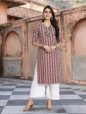 EthnicBasket Women Printed A-line Kurta(Multicolor)