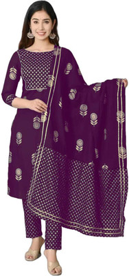 GODWEEN Women Kurti Pant Dupatta Set