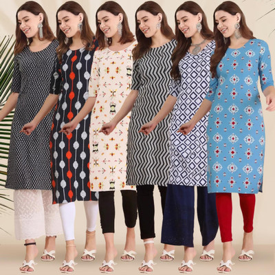 EthnicBasket Women Printed A-line Kurta(Multicolor)