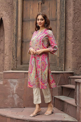 SUSIBI Women Printed A-line Kurta(Multicolor)