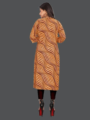 SUMITA SAREE Women Printed Straight Kurta(Yellow)