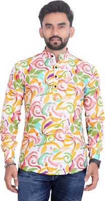 Sedum Sestri Men Printed Straight Kurta(Multicolor)