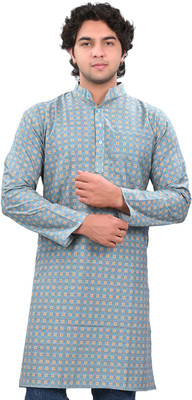 Kripto Katrox Men Printed A-line Kurta(Multicolor)