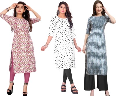 Dhruti Vaste Women Printed A-line Kurta(Multicolor)