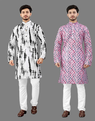 DHASU TRENDZ Men Printed Straight Kurta(Multicolor)