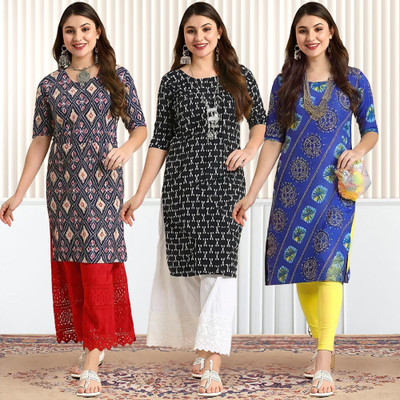 EthnicBasket Women Printed A-line Kurta(Multicolor)