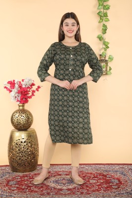 SHREE SAI CREATION Women Self Design A-line Kurta(Black)