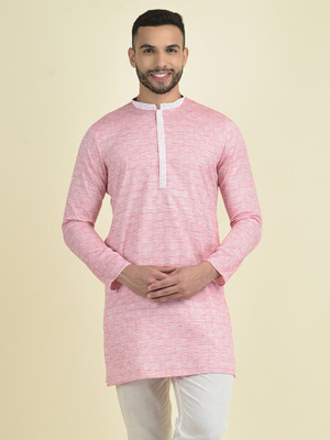 ANOUK Men Woven Design Straight Kurta(Red)