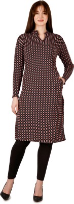 MEAVYIL Women Geometric Print Straight Kurta(Multicolor)