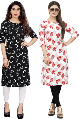 MARIDI FASHION Women Printed Straight Kurta(Multicolor)
