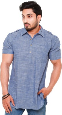 Twist99 Men Solid Straight Kurta(Light Blue)