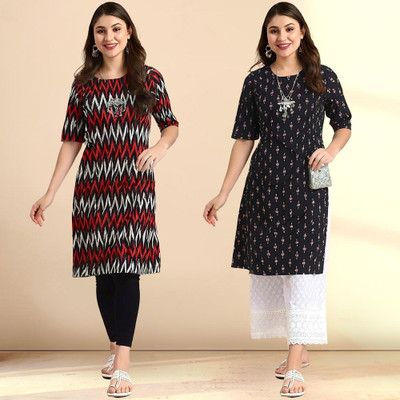 EthnicBasket Women Printed A-line Kurta(Multicolor)