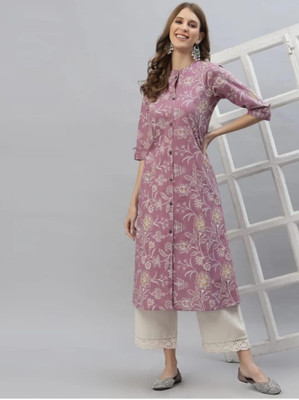 EMPIRE STYLE Women Printed A-line Kurta(Pink)