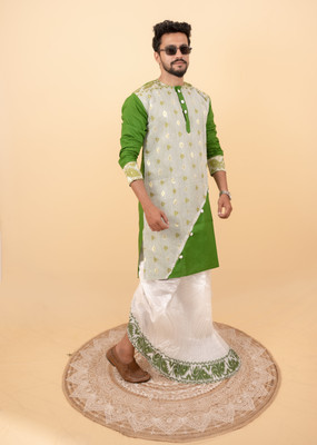 usk Men Printed Ethnic Dress Kurta(Multicolor)