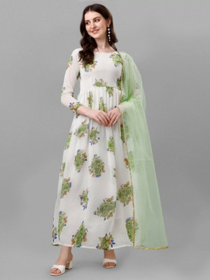 AAYUSH CREATIONS Flared/A-line Gown(Multicolor)