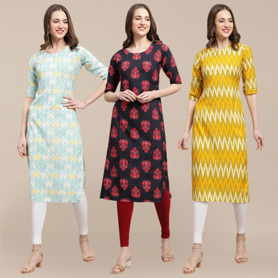EthnicBasket Women Printed A-line Kurta(Multicolor)