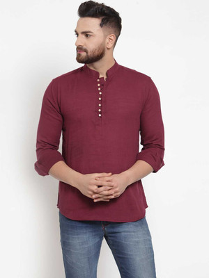 Moda Rapido Women Solid Straight Kurta(Maroon)