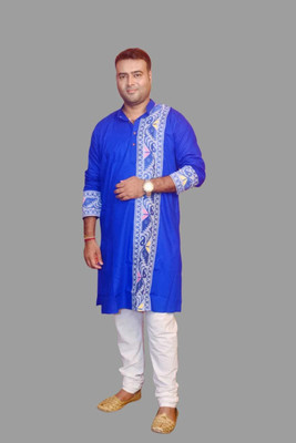 Tuh Men Printed A-line Kurta(Blue)