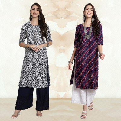 Moda Rapido Women Printed A-line Kurta(Multicolor)