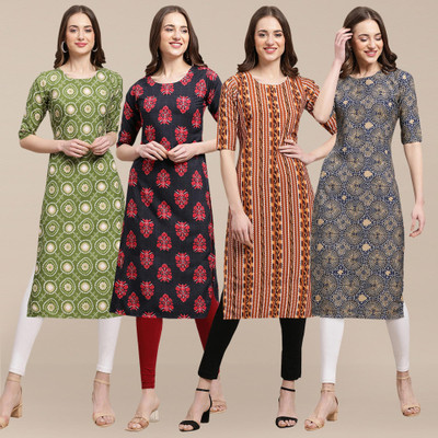 EthnicBasket Women Printed A-line Kurta(Multicolor)