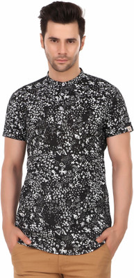 MADE IN THE SHADE Men Self Design Straight Kurta(Black)