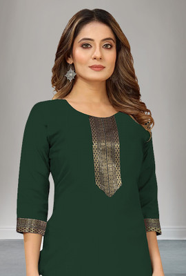 Shiv Enterprise Women Self Design A-line Kurta(Red)