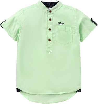 Tonyboy Baby Boys Solid Straight Kurta(Light Green)