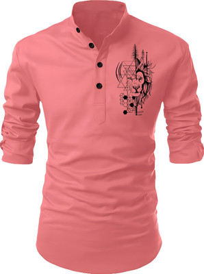 LIMRO Men Printed Straight Kurta(Multicolor)