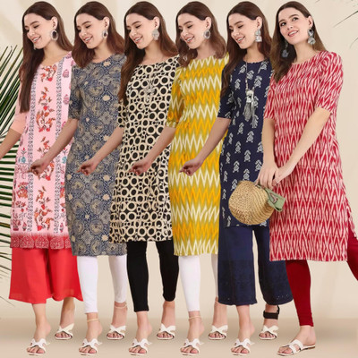 1 Stop Fashion Women Printed A-line Kurta(Multicolor)