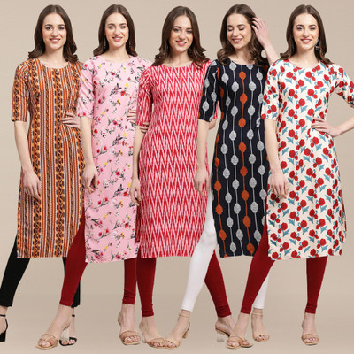 EthnicBasket Women Printed A-line Kurta(Multicolor)