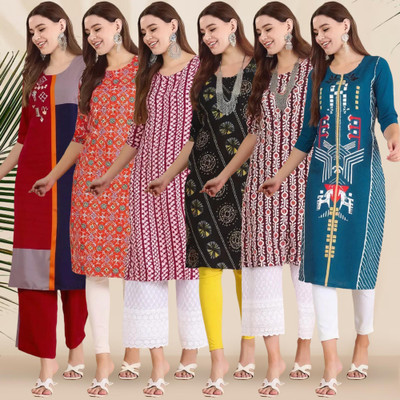 1 Stop Fashion Women Printed A-line Kurta(Multicolor)
