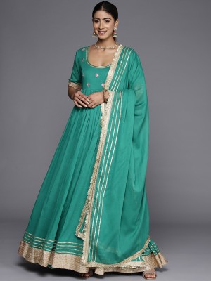 Varanga Women Embroidered Anarkali Kurta(Green)