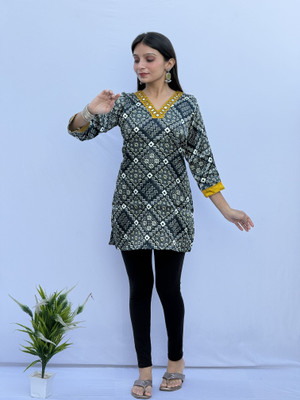 Lefri Handicraft Women Printed Straight Kurta(Multicolor)