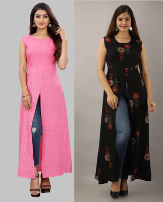 tanvi creation Women Maxi Multicolor Full Length Dress