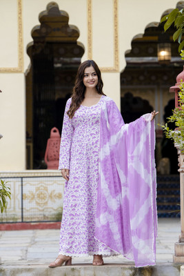 ANOUK Women Floral Print A-line Kurta(Multicolor)