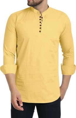 FINIVO FASHION Men Solid Straight Kurta(Multicolor)