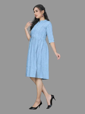 Db Fashion Xp Women Solid Anarkali Kurta(Blue)