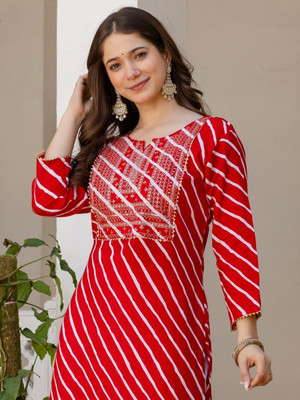 Surhi Women Printed Straight Kurta(Multicolor)