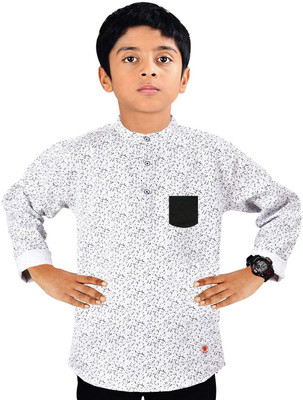 MADE IN THE SHADE Boys Printed Straight Kurta(Multicolor)