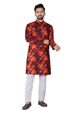 DHASU TRENDZ Men Printed Straight Kurta(Multicolor)