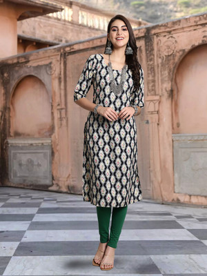 1 Stop Fashion Women Woven Design A-line Kurta(Multicolor)