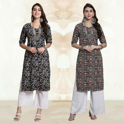 Moda Rapido Women Printed A-line Kurta(Multicolor)