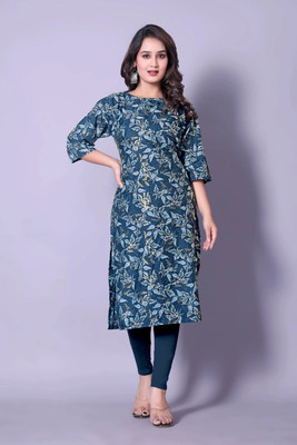 ALAKH FASHION Women Solid A-line Kurta(Blue)