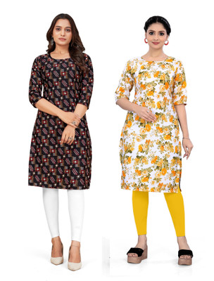 rajni rayon Women Printed A-line Kurta(Multicolor)