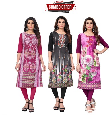 Growmore Fab Women Printed A-line Kurta(Multicolor)